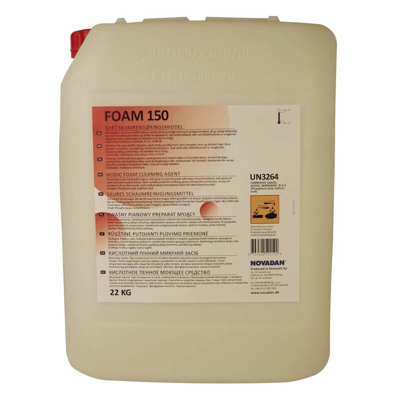 Skumreng&oslash;ringsmiddel Foam 150 20l/stk K&oslash;kkenreng&oslash;ring Novadan 20.000 l