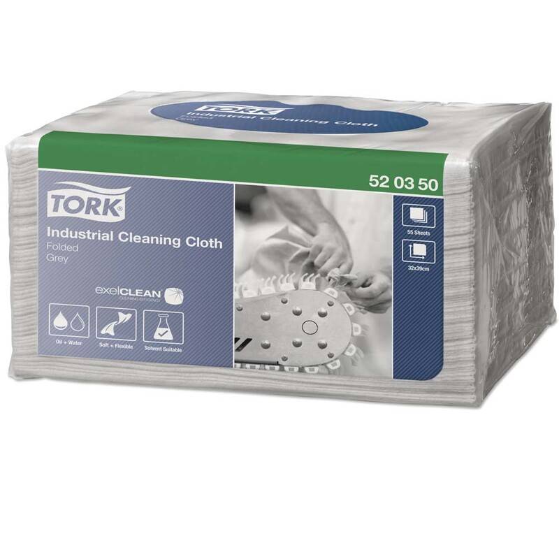 Aft&oslash;rringsklud Tork Industri w8 gr&aring; toppak 8x55ark/kar