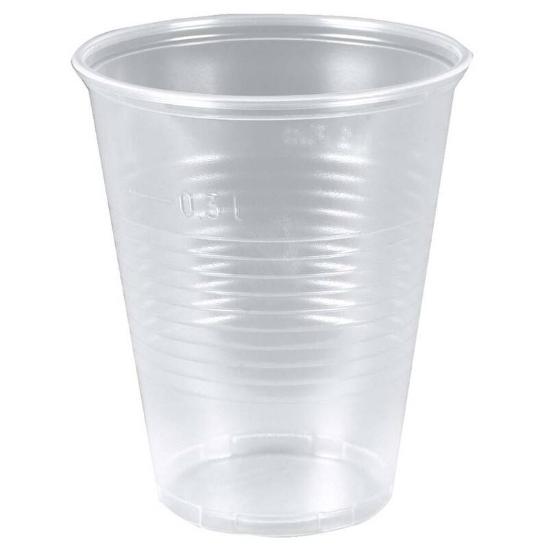 Plastikglas bl&oslash;d 30cl PP (&oslash;l) 50stk/ps (m&aring;lestreg 0,3)