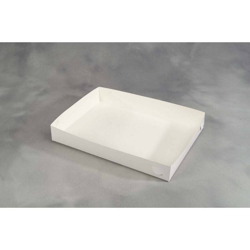 Sm&oslash;rrebr&oslash;ds&aelig;ske hvid 45x32x6,5cm 100stk/pak