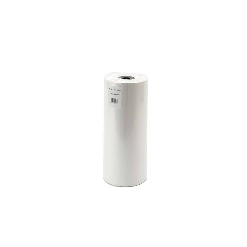 Indpakningspapir hvidt 33cmx200mx45g Stanset papir flat bag 45 g/m2