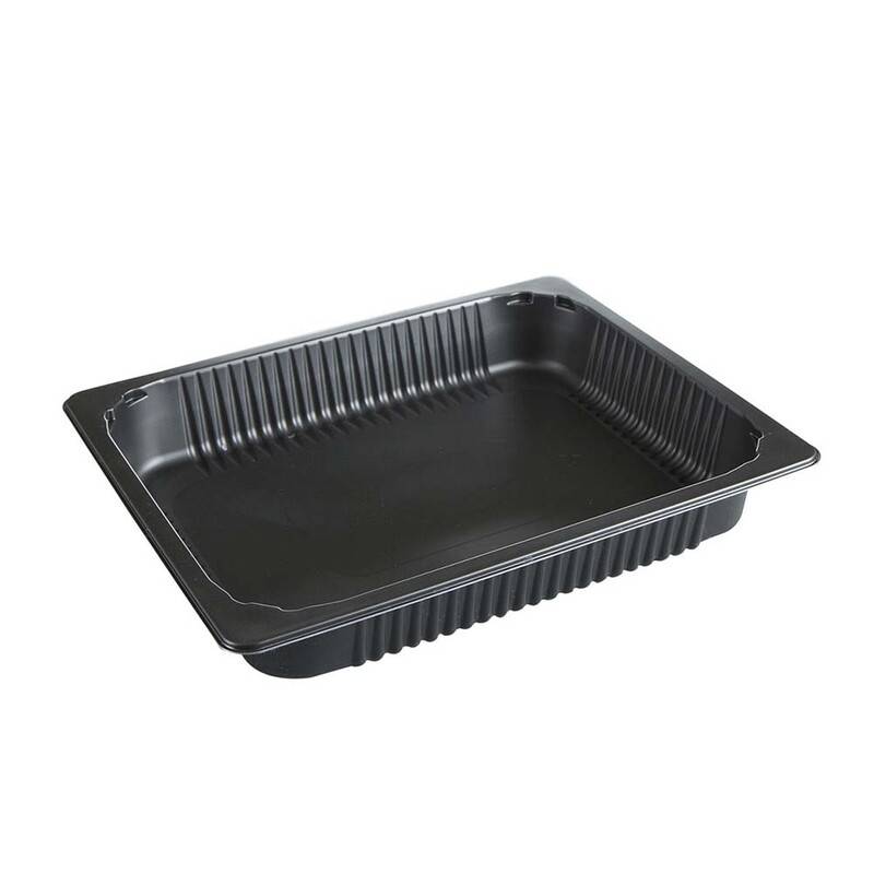 Plastbakke 1/2GN h&oslash;j PP sort 327x268x50mm 3350ml 100stk/kar