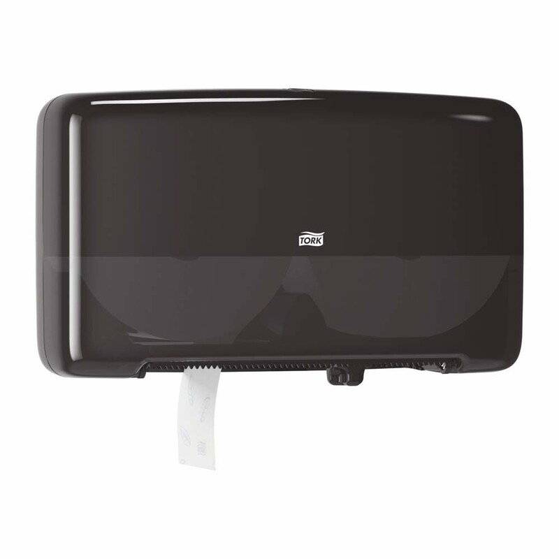 Tork T2 twin mini dispenser jumbo toiletpapir sort 555508