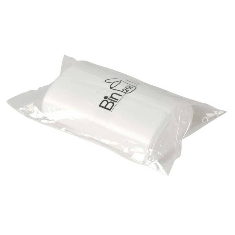 Plastikpose LLDPE hvid 385x775x0,01mm 20l 20stk/rl