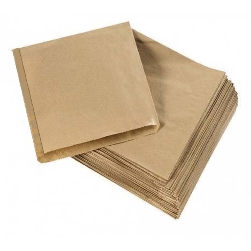 Burgerlomme 15x18cm brun 1000stk/pak 150 x 190 mm flat bag Kraftpapir