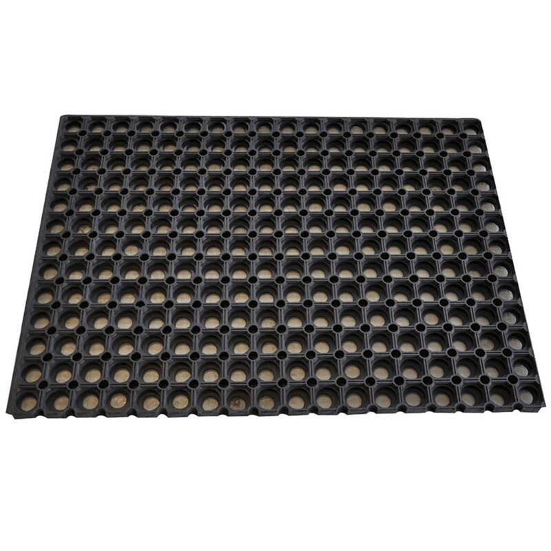 M&aring;tte ringgummi 23mm 80x120cm D&oslash;rm&aring;tter Clean Carpet Outdoor sort