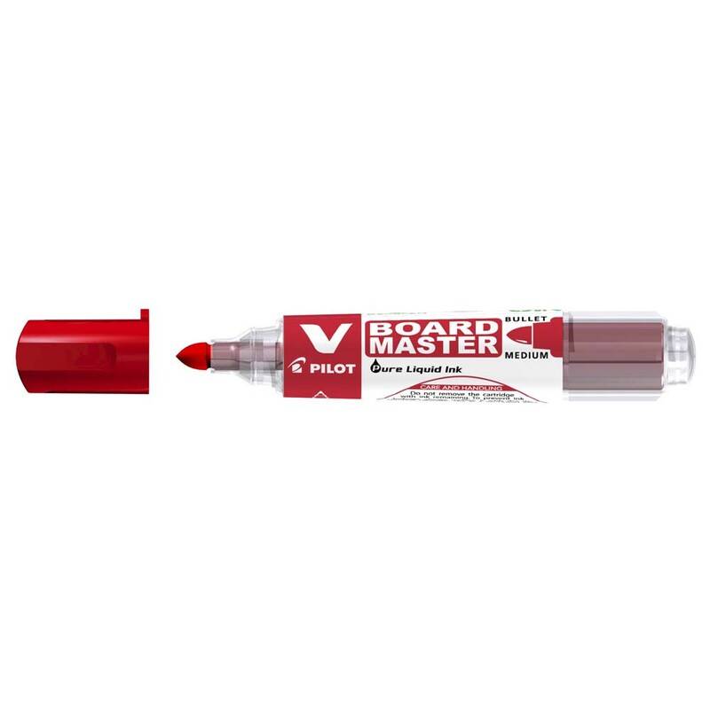 Whiteboardmarker Pilot V-Board Master r&oslash;d rund spids 2,3mm