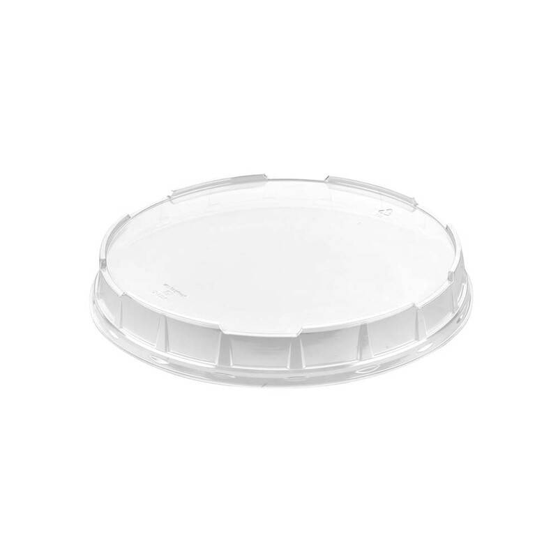 L&aring;g t/plastbakke, F&aelig;rch, Rund, &Oslash; 330, h&oslash;jde 43, A-PET, transparent, T/