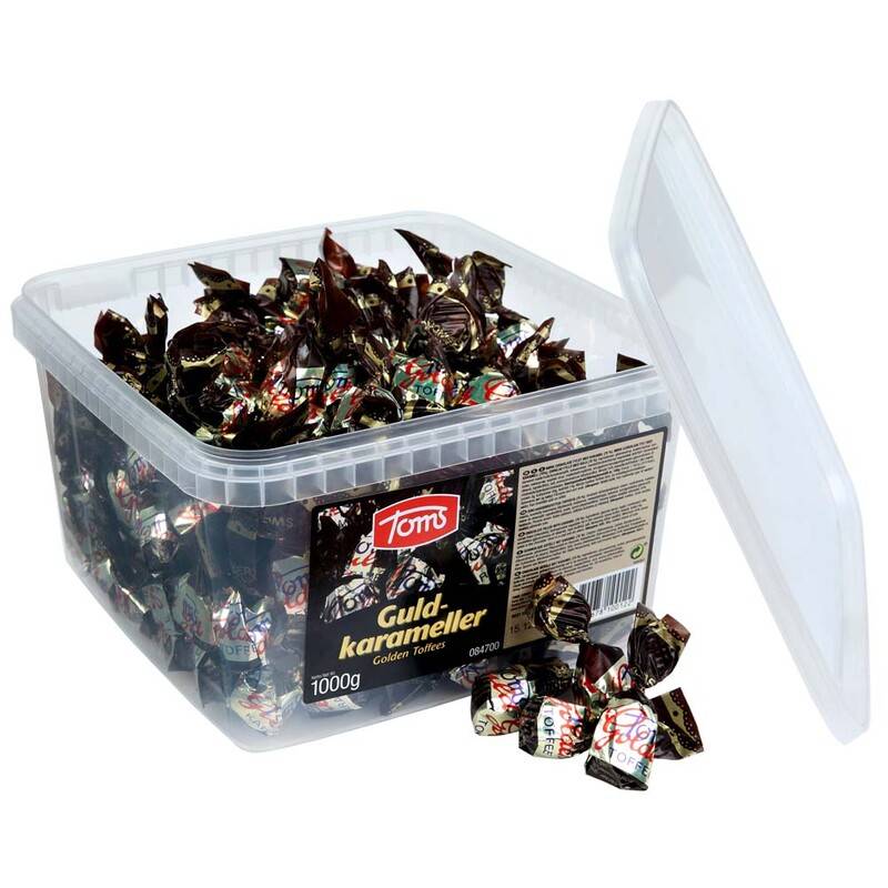 Toms Guldkarameller 1kg/pak pakke p&aring; 1 kg
