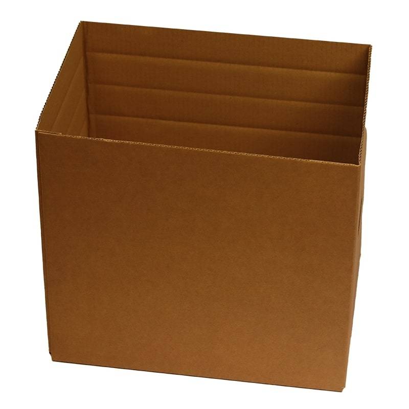 Forsendelseskasse lille 386x283x350mm B&oslash;lgepapkasse x 350 mm 1-lags