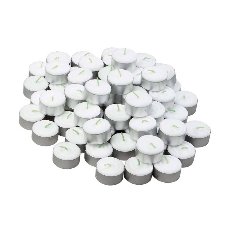 Fyrfadslys &Oslash;3,5 cm hvid 6 timer 100stk/pak