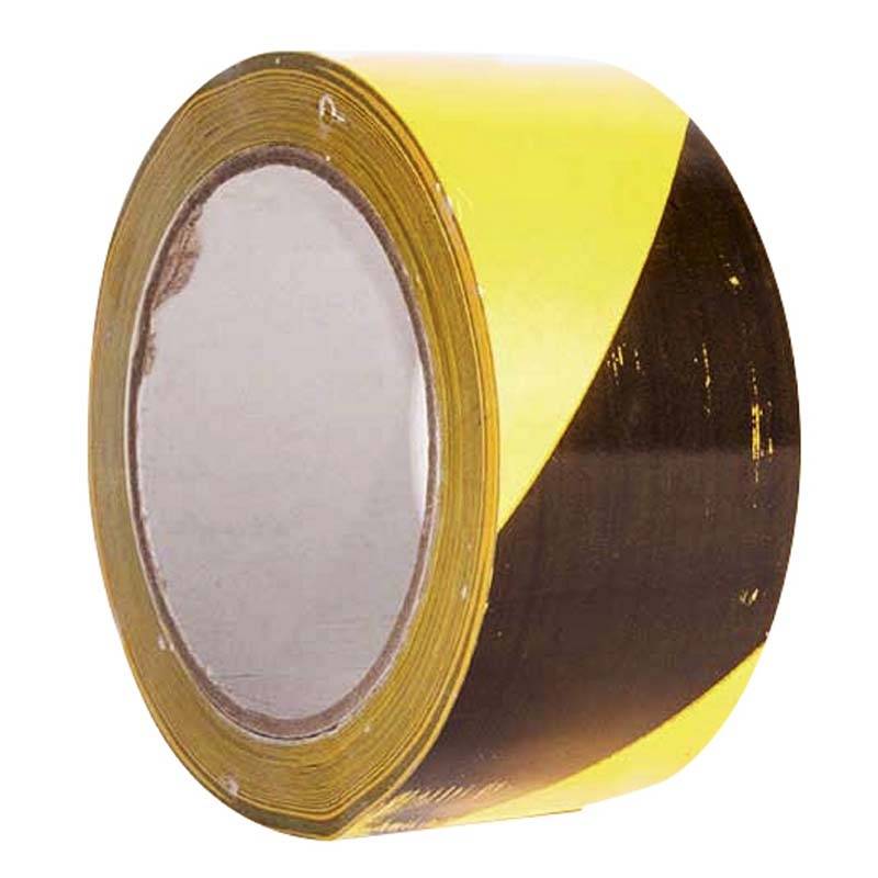 Tape advarsels gul/sort 48mmx33m Markeringstape 500 mm x 66.00 m Rulle