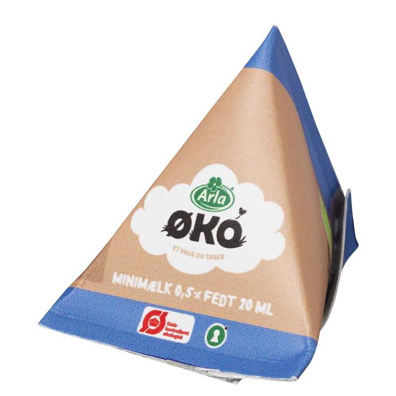 Kaffem&aelig;lk Mini m&aelig;lk &oslash;kologisk 20ml i brik 0,5\% 100stk/kar