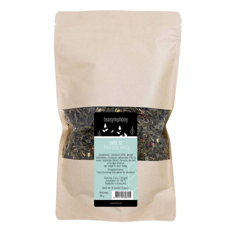 Te Cool Mint Urte 200g/ps l&oslash;s BKI Cool Mint Herbal Tea pose med 200gr