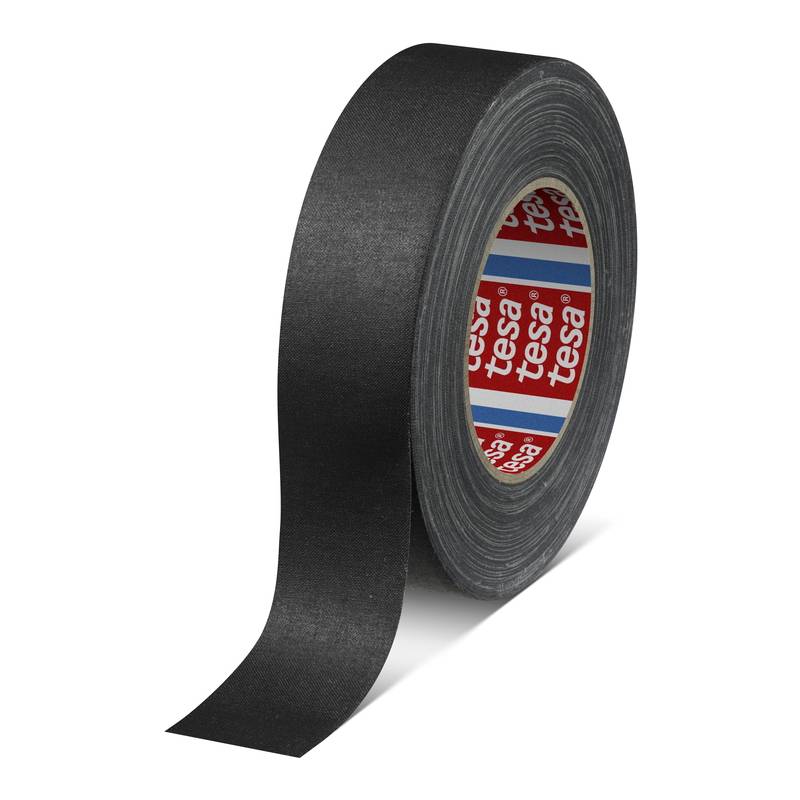 Tape tesa l&aelig;rred sort 38mmx50m 4671 Gaffatape TESA 4671 Rulle