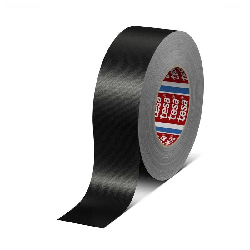 Tape tesa l&aelig;rred sort 48mmx50m 4688 Gaffatape TESA 4688 Rulle