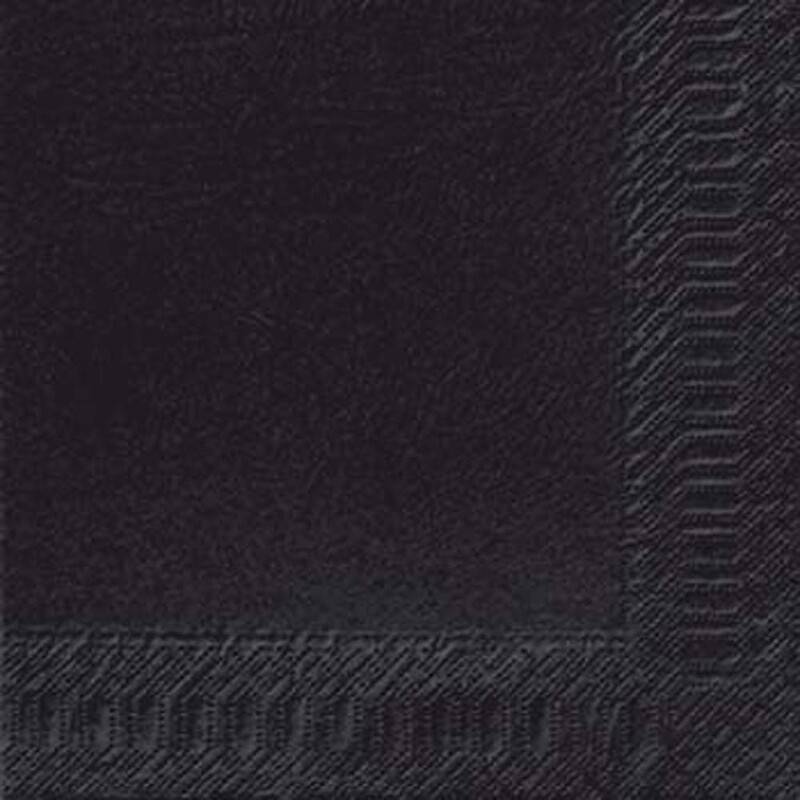 Servietter Duni 3-lags sort 40cm 1000stk/kar