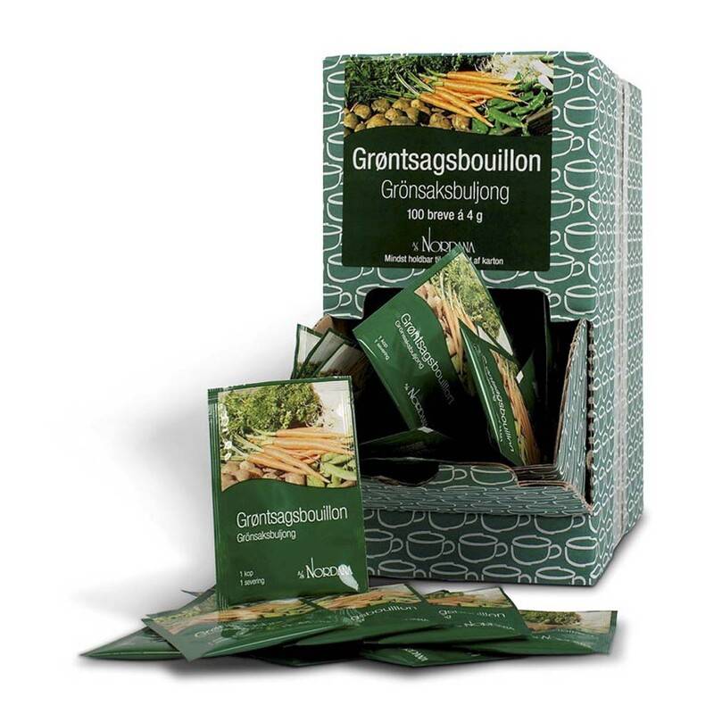 Gr&oslash;ntsagssuppe 4g 100breve/pak Gr&oslash;nsager pakke a 100 stk