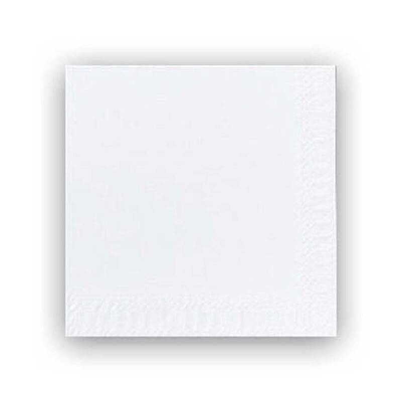 Servietter Duni 3-lags hvid 24cm 2000stk/kar