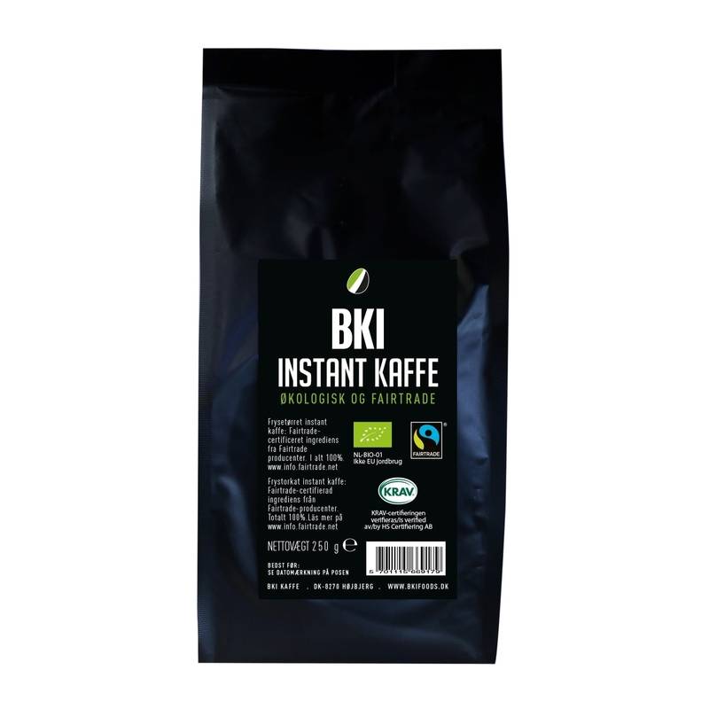 Kaffe BKI Instant &oslash;kologisk fairtrade 250g/ps