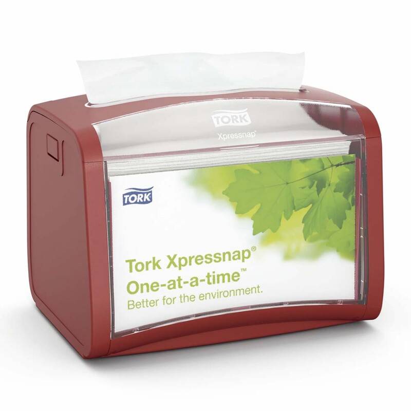 Dispenser Tork Bordservietter Interfoldet N4 r&oslash;d 272612 1stk