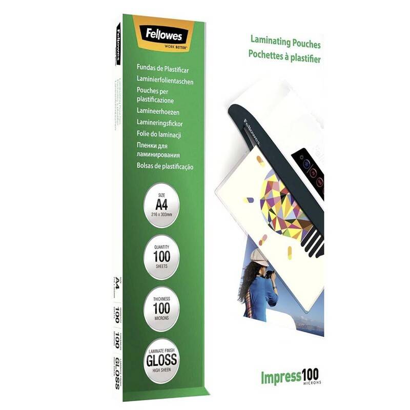 Lamineringslommer 100mic 216x303mm A4 100stk/pak