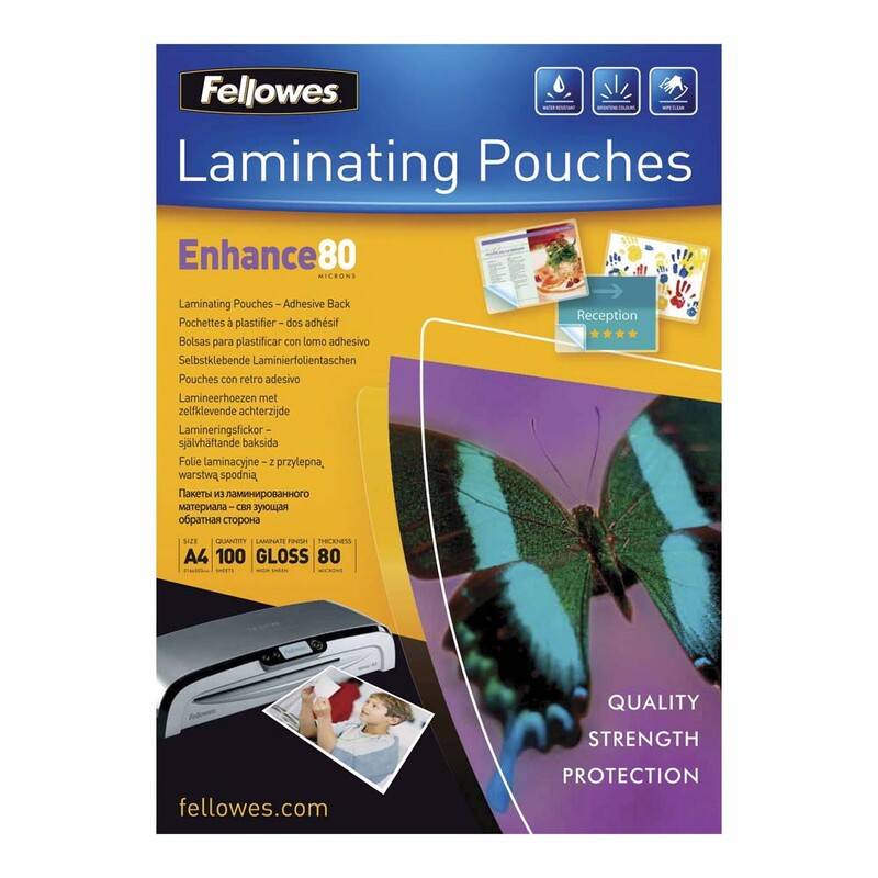 Lamineringslommer 80 mic. A4 selvkl. 100stk/pak