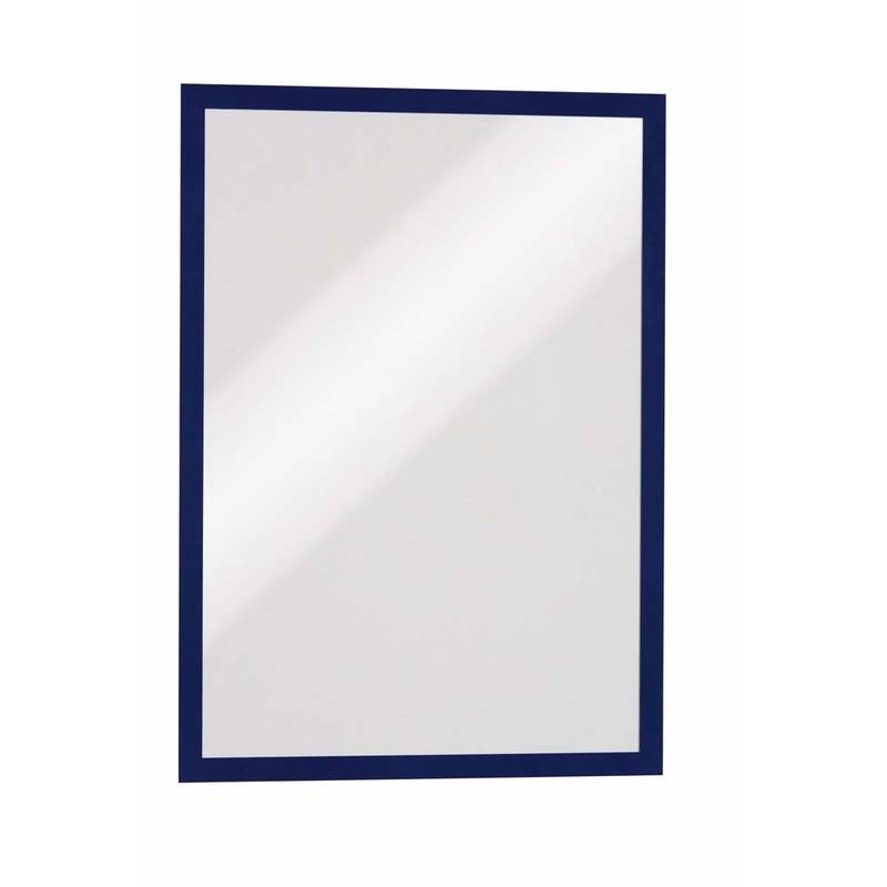 Skilt DURAFRAME&reg; selvkl&aelig;bende A3 m/bl&aring; ramme 2stk/pak