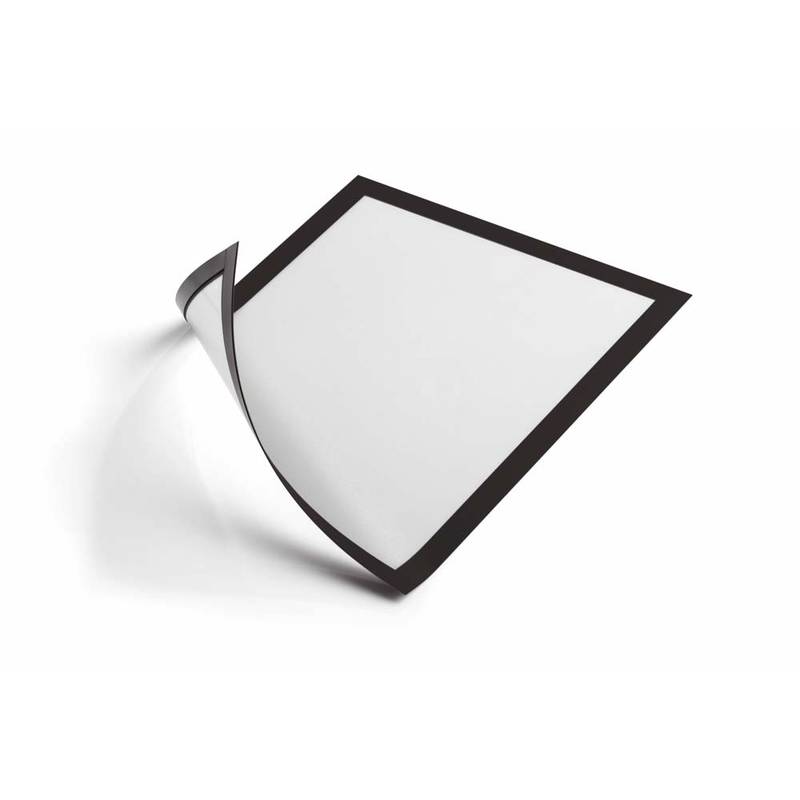 Skilt DURAFRAME&reg; MAGNETIC A4 m/sort ramme 5stk/pak