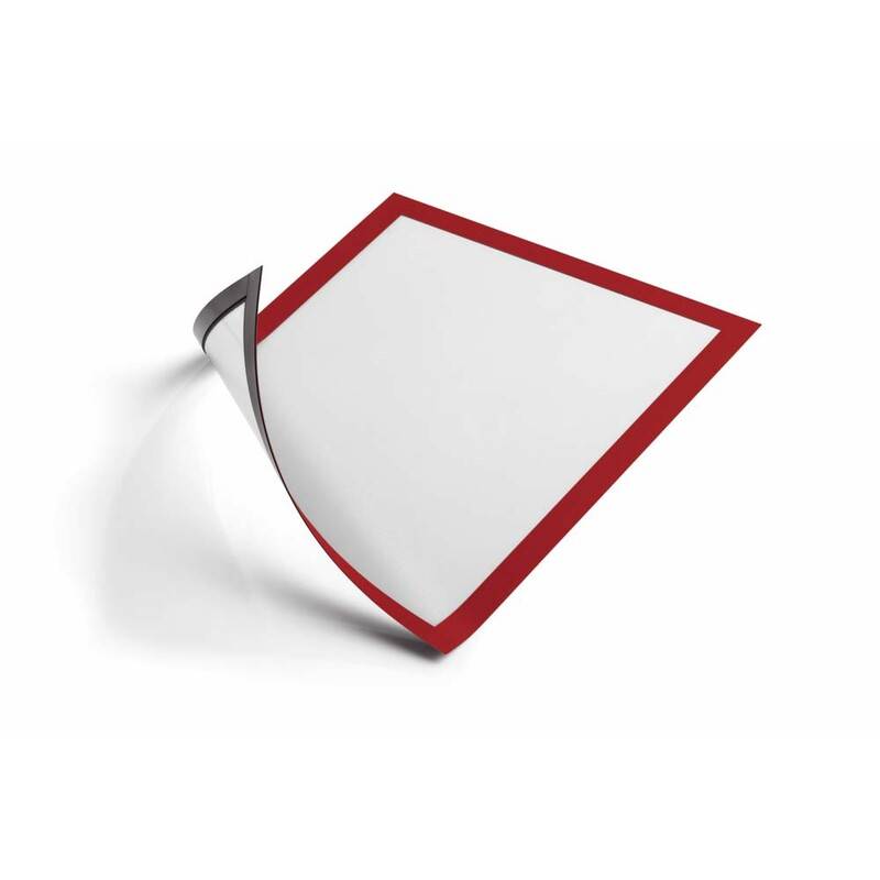Skilt DURAFRAME&reg; MAGNETIC A4 m/r&oslash;d ramme 5stk/pak