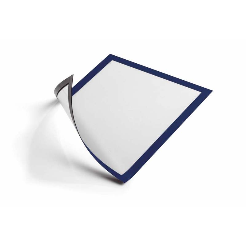 Skilt DURAFRAME&reg; MAGNETIC A4 m/bl&aring; ramme 5stk/pak
