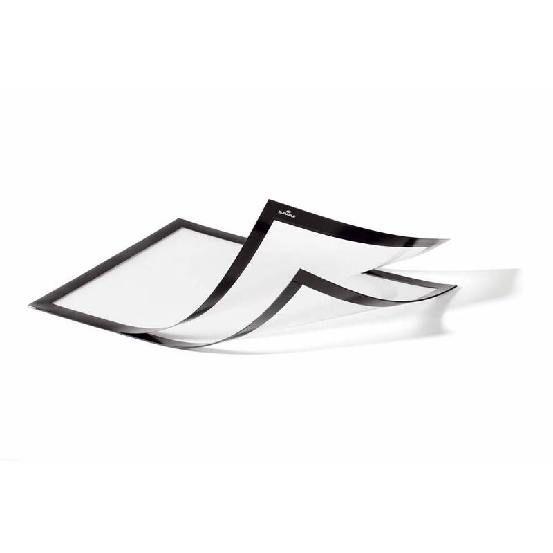 Skilt DURAFRAME&reg; MAGNETIC PLUS A4 m/sort ramme 2stk/pak