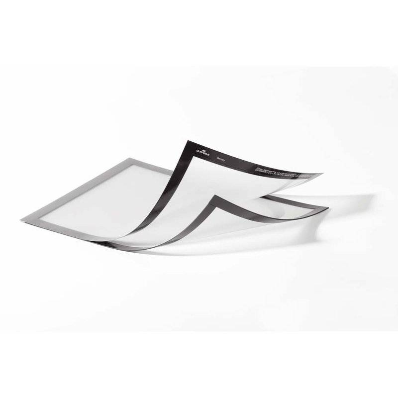 Skilt DURAFRAME&reg; MAGNETIC PLUS A4 m/s&oslash;lv ramme 2stk/pak
