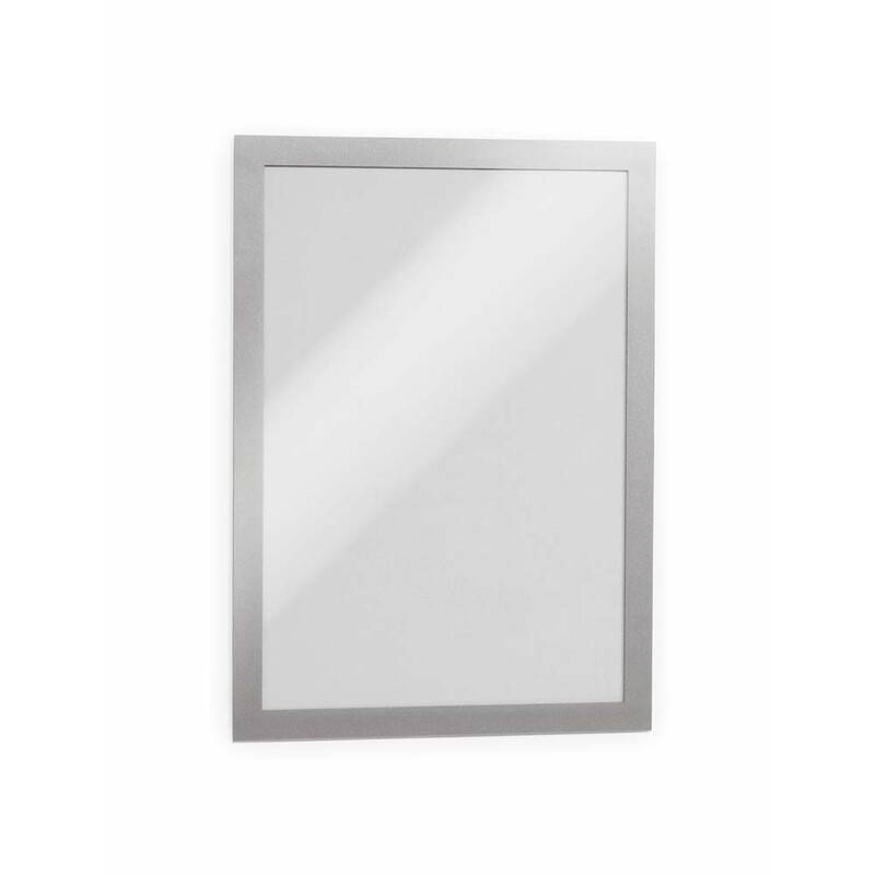 Skilt DURAFRAME&reg; selvkl&aelig;bende A4 m/s&oslash;lv ramme 2stk/pak