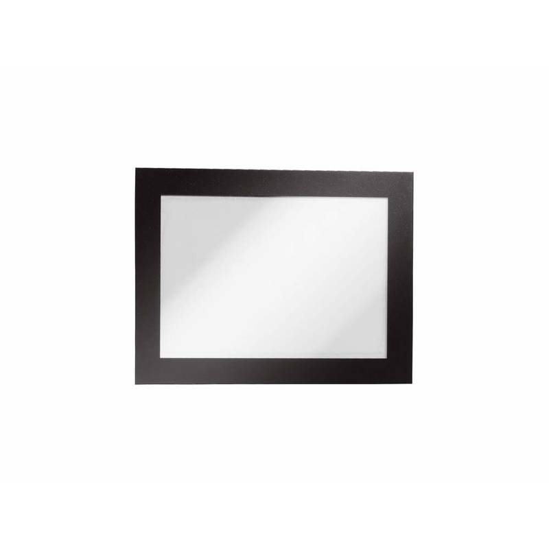 Skilt DURAFRAME&reg; selvkl&aelig;bende A6 m/sort ramme 2stk/pak