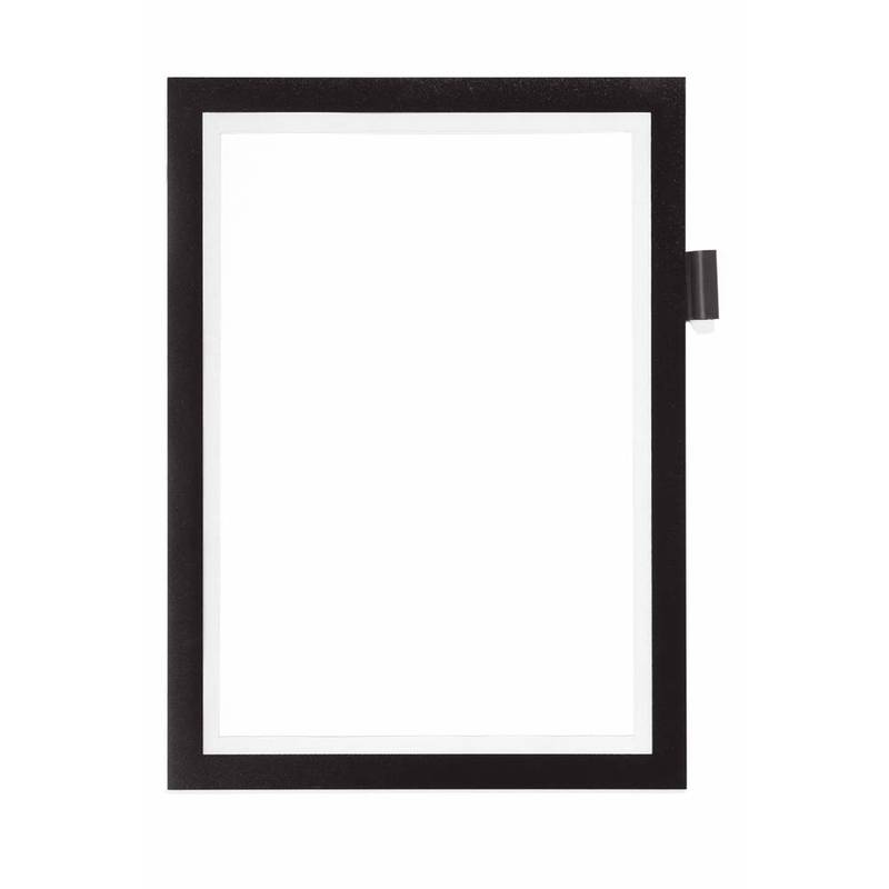 Skilt DURAFRAME&reg; Note A4 m/sort ramme Magnetlomme