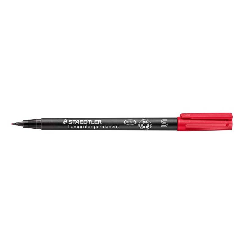 OHP-pen Lumocolor r&oslash;d S 0,4mm 313-2 permanent