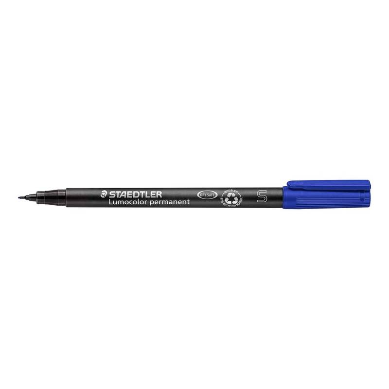 OHP-pen Lumocolor bl&aring; S 0,4mm 313-3 permanent