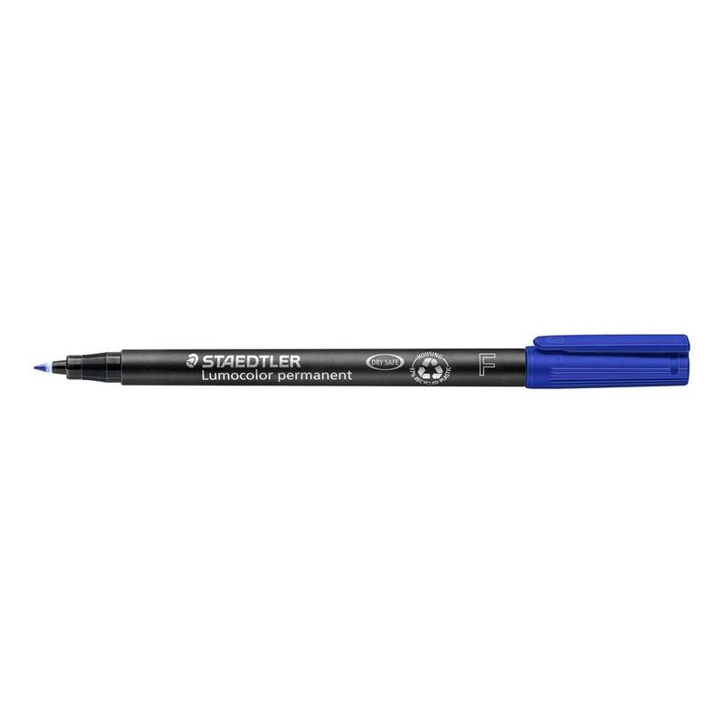OHP-pen Lumocolor bl&aring; F 0,6mm 318-3 permanent