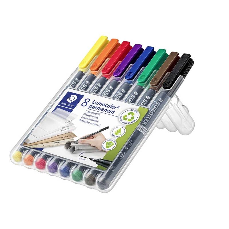 OHP-pen Lumocolor ass F 0,6mm 318WP-8 permanent