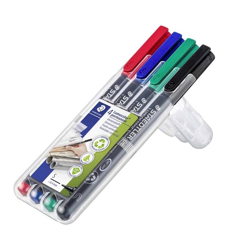OHP-pen Lumocolor ass S 0,4mm 313WP-4 permanent
