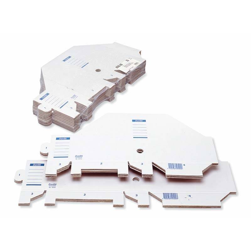 Tidsskriftskassette Bantex A4 b&oslash;lgepap hvid ryg:7,5cm
