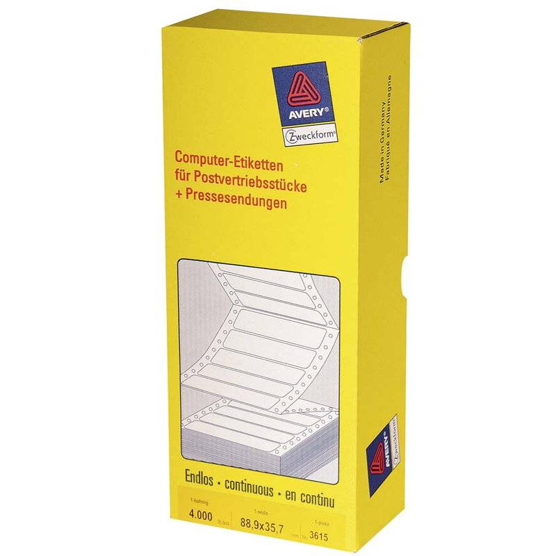 Computer-line 1-banet etiket 88,9x35,7mm 3615 4000stk/pak