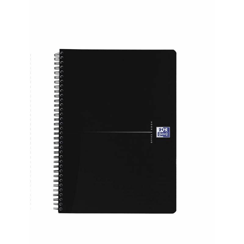 Notesbog Oxford Office Smart A4 sort 90g lin. med 90 ark