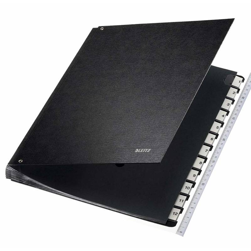 Sorteringsmappe Leitz A4 12 rum sort 1-12