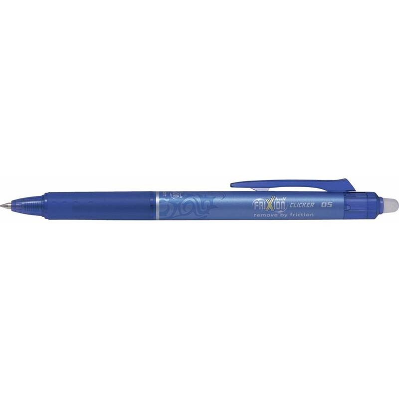 Kuglepen Pilot FriXion Clicker bl&aring; fine 0,5mm