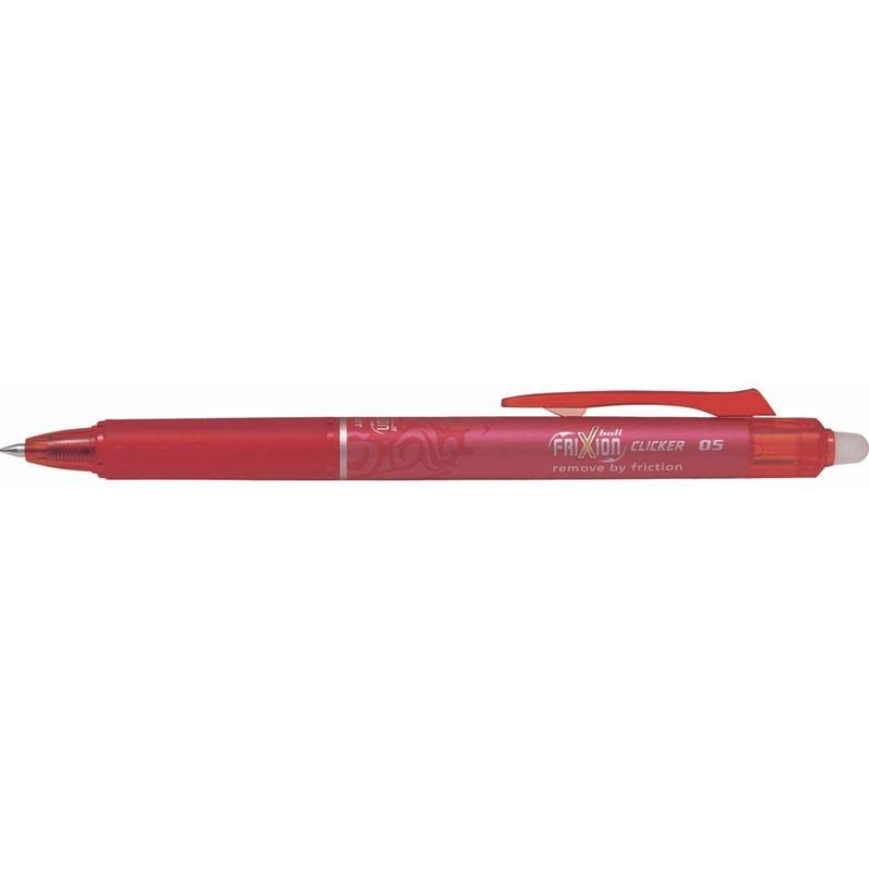 Kuglepen Pilot FriXion Clicker r&oslash;d fine 0,5mm