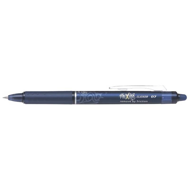 Kuglepen Pilot FriXion Clicker bl&aring;sort medium 0,7mm