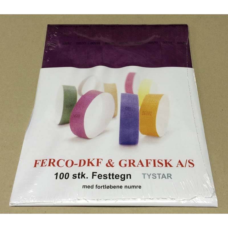 Festtegn TYSTAR 250x20mm hvid NoName 20x250