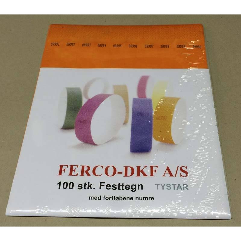 Festtegn TYSTAR 250x20mm orange NoName 20x250